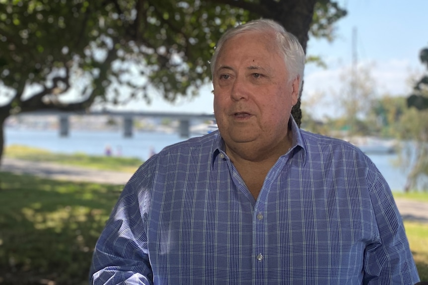 Businessman and former federal MP Clive Palmer at Paradise Point on the Gold Coast