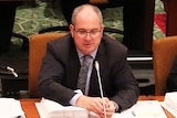 Leon Bignell fronts a budget estimates hearing