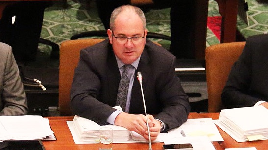 Leon Bignell fronts a budget estimates hearing