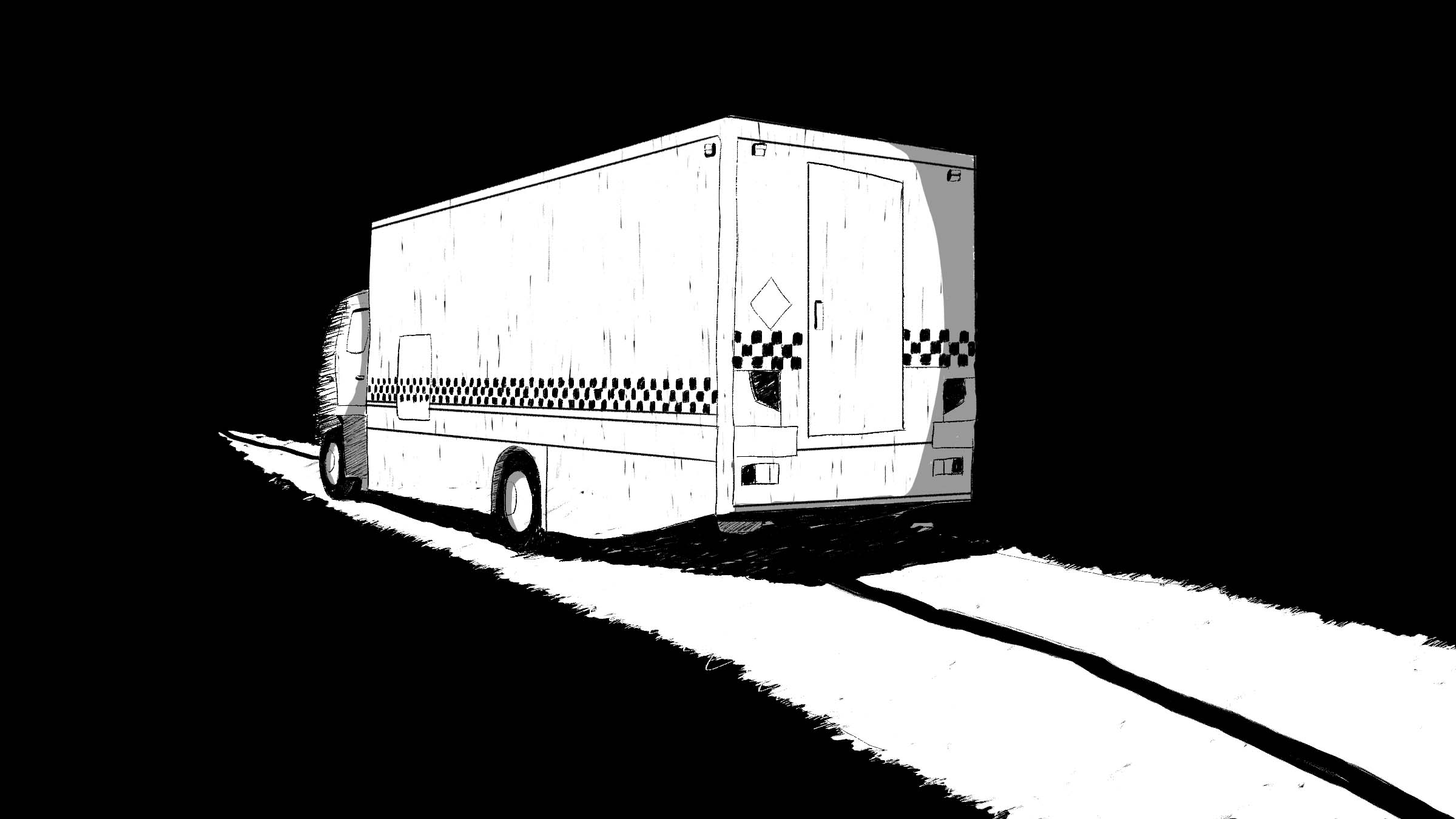 An illustration of a police van.