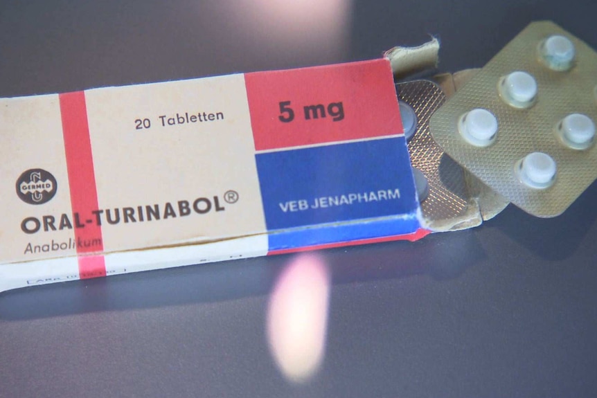 An open packet of Oral-Turinabol pills