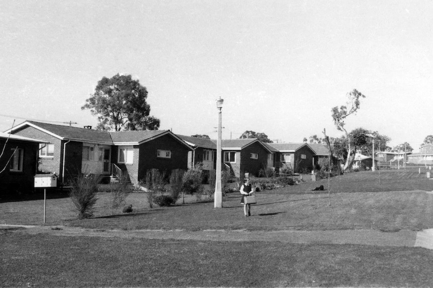 An archival image of Blamey Crescent in Campbell.