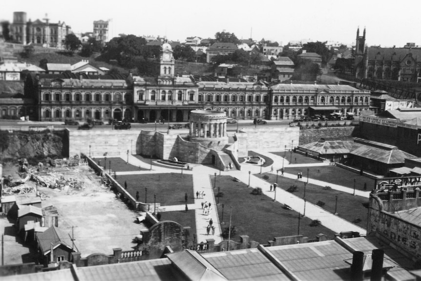 ANZAC Square, looking towards Central Railway Station, Brisbane 1930