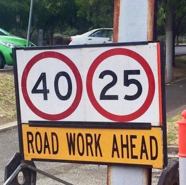 roadworks sign