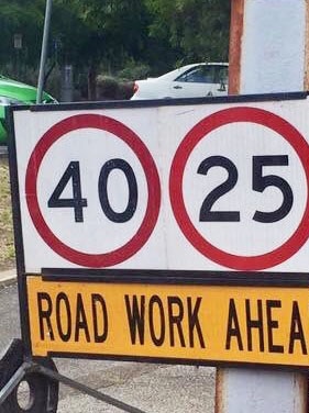 roadworks signs