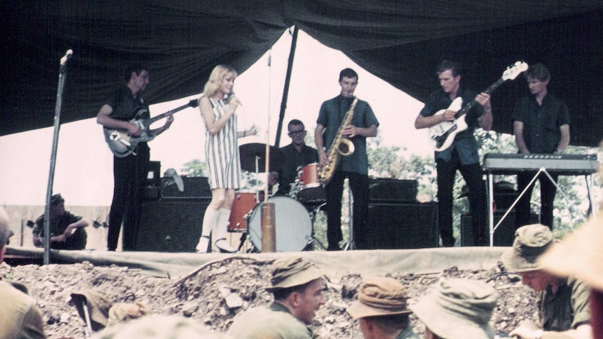 Patricia Amphlett AKA Little Pattie on stage in Vietnam in 1965
