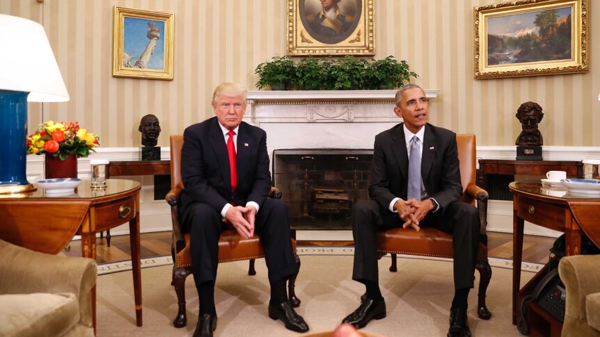 President Barack Obama meets with President-elect Donald Trump.