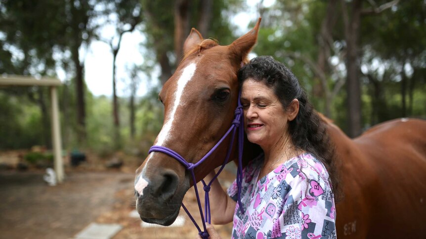 Domestic violence victim, Judith with her horse