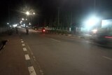 Kondisi jalan utama di Merauke, tepatnya Jl. Raya Mandala, depan eks Gereja Katedral, pada Kamis (5/9/2019) malam.