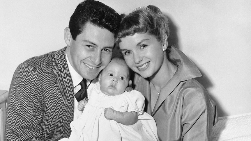 Carrie Fisher as a baby in 1957