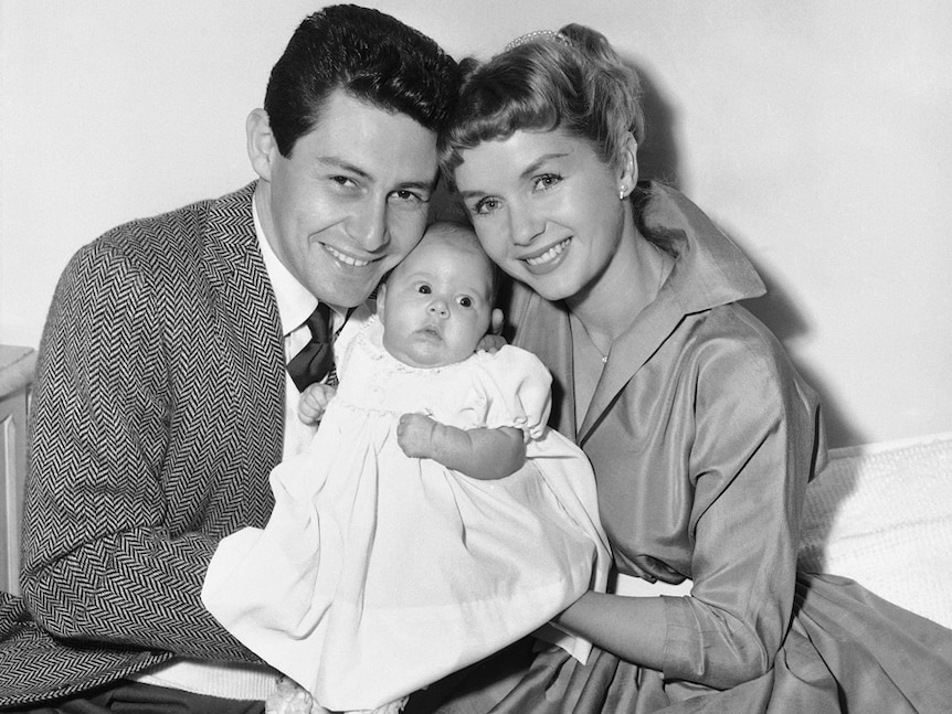 Carrie Fisher as a baby in 1957