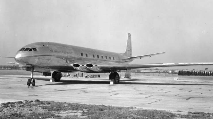 The first De Havilland Comet aeroplane prototype.