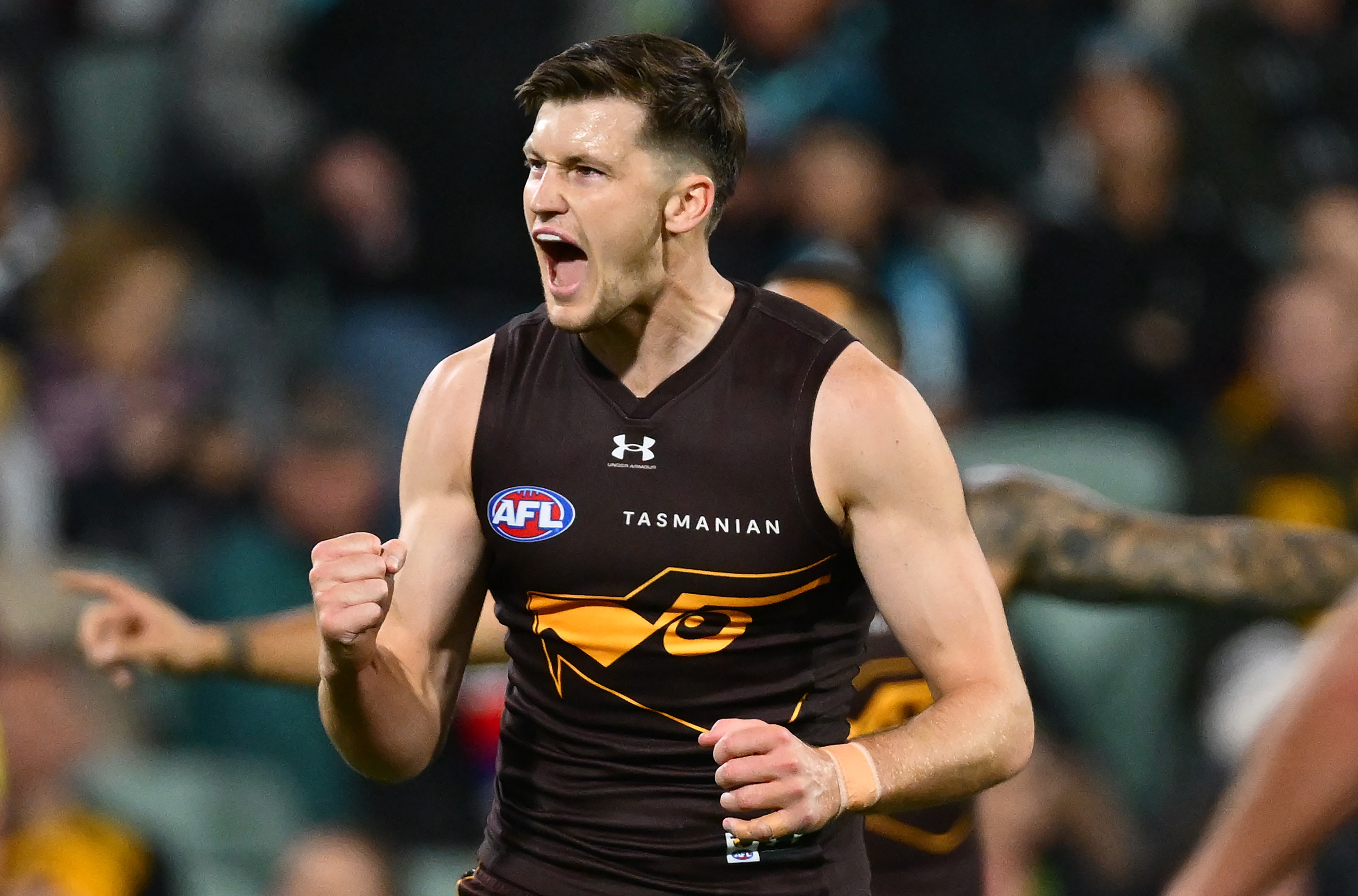 Hawks end Bulldogs unbeaten run in brilliant Gather Round performance