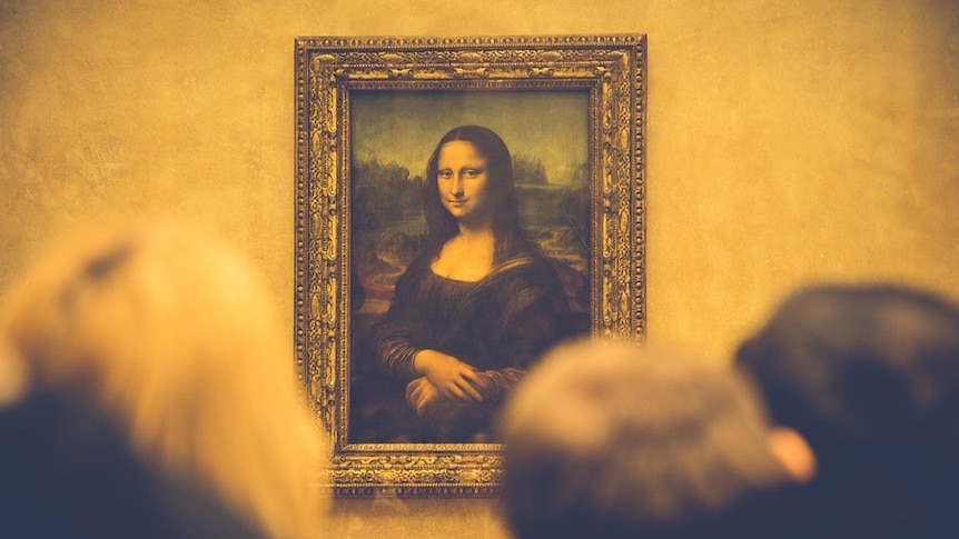 The ‘Mona Lisa’ by Leonardo da Vinci (1503) exhibited in The Louvre since 1797