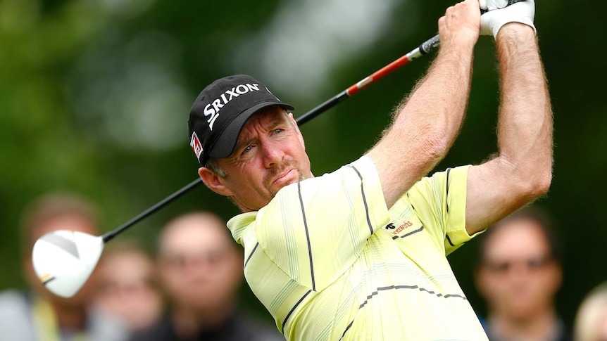 Australia's Rod Pampling hits a tee shot in a PGA Tour tournament Charlotte, Nth Carolina in 2013.