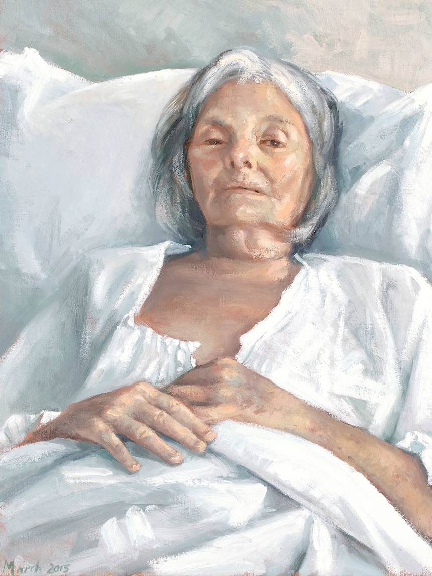 The last portrait of Betty Churcher completed by her son renowned artist Peter Churcher.