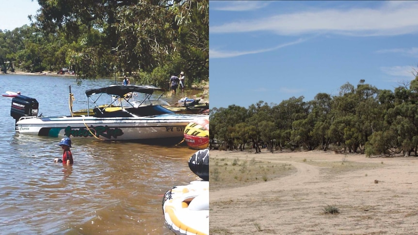 Before and after of Green Lake (Left 1999) (right 2016)