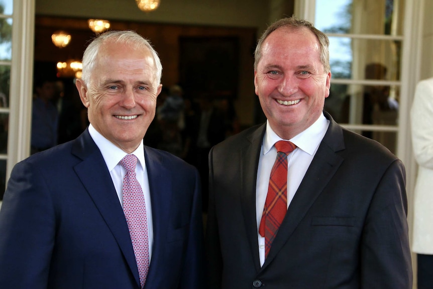 Barnaby Joyce and Malcolm Turnbull