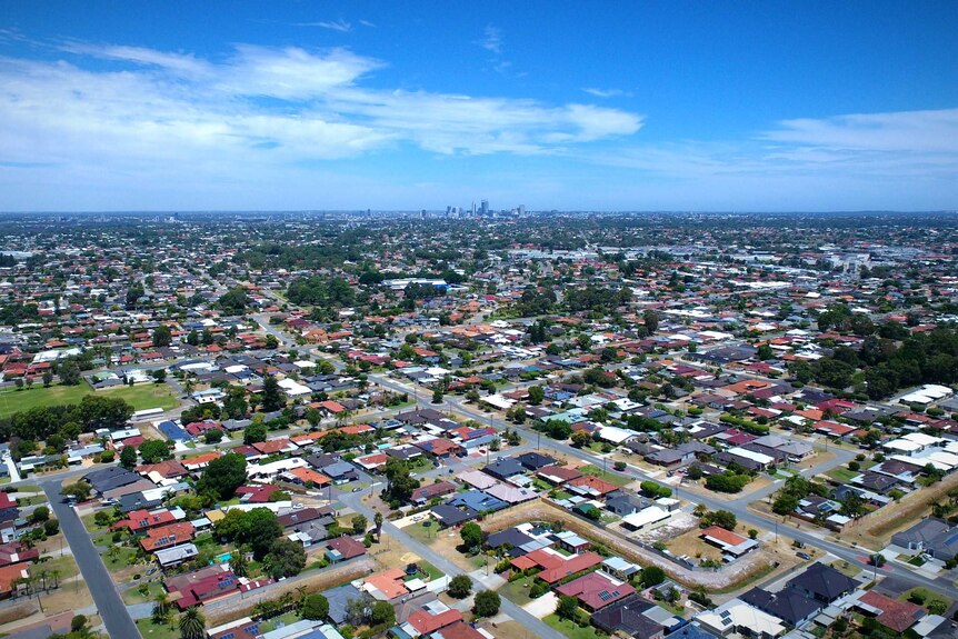 Panorama of suburban Perth, taken in Morley