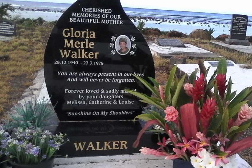 Restored grave of Cate Walker's mother, Gloria