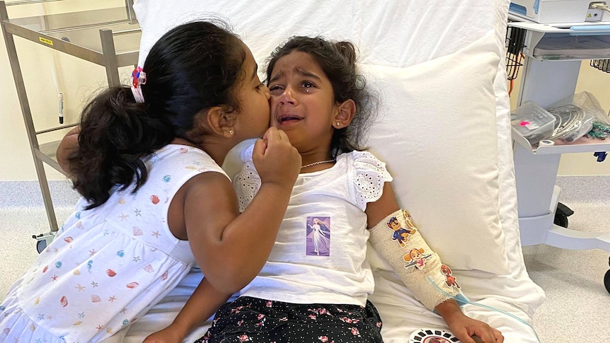 Daughter of Biloela Tamil asylum seekers evacuated from Christmas Island in medical emergency
