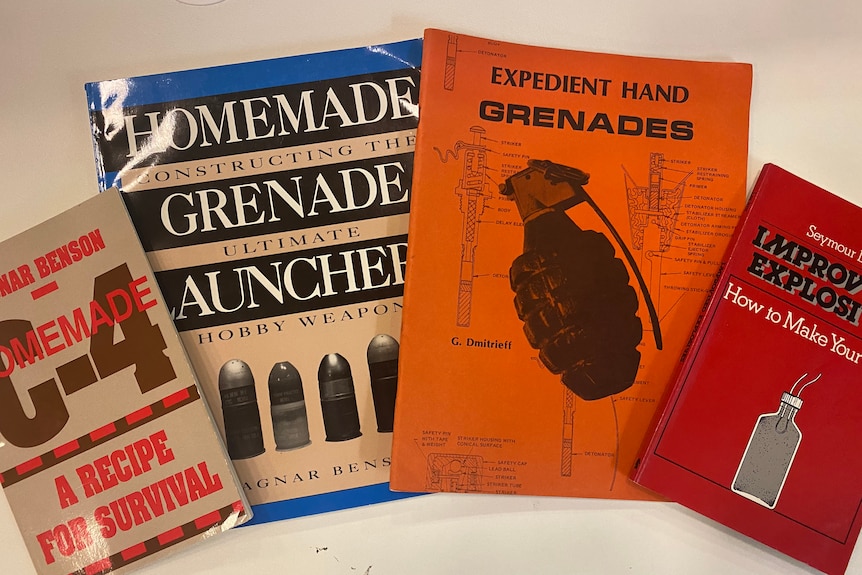 Bomb-making books found in Alan Chamberlain's house.