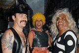 The men on the 'Everyone's Business' float the 1995 Sydney Gay and Lesbian Mardi Gras.