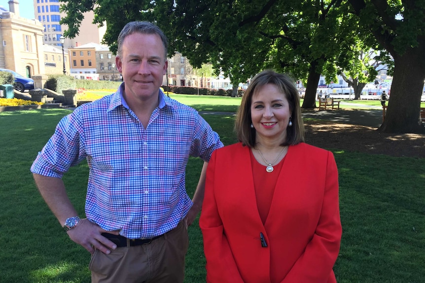 Premier Will Hodgman and Lord Mayor Sue Hickey