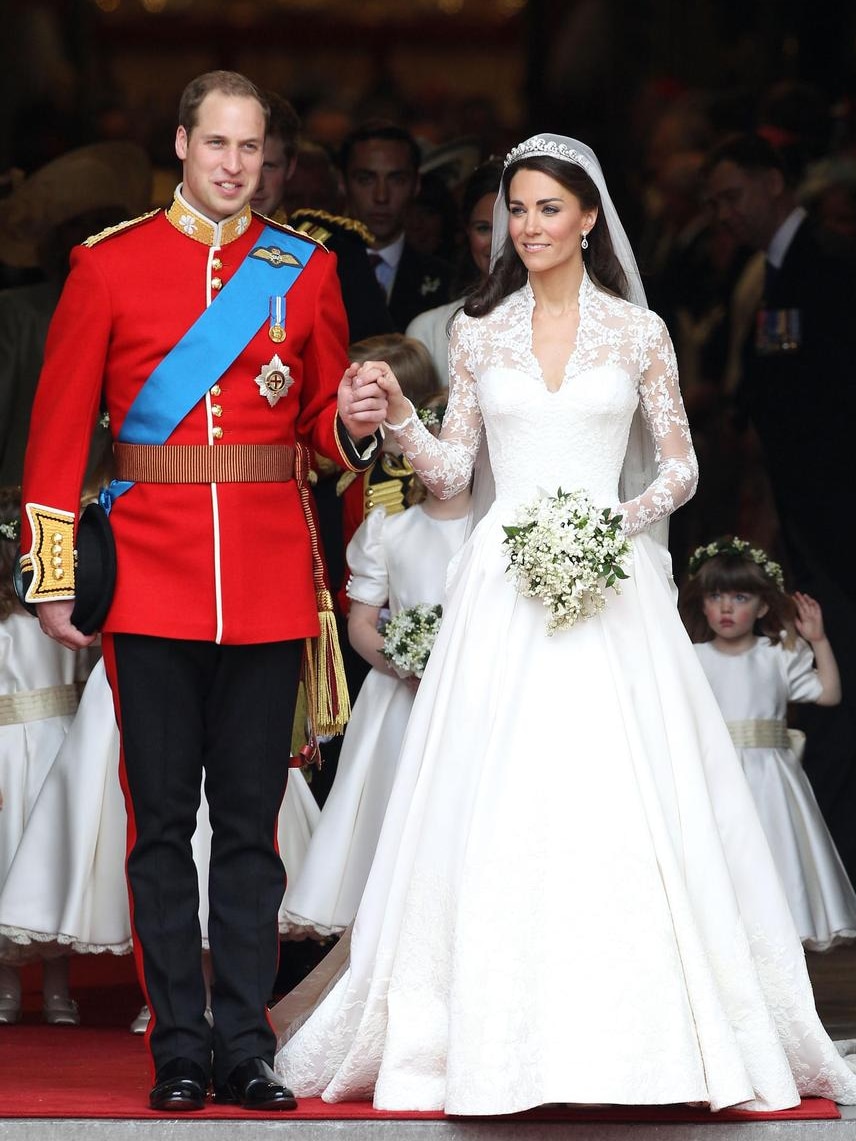 Husband and wife: Prince William and his new bride Catherine