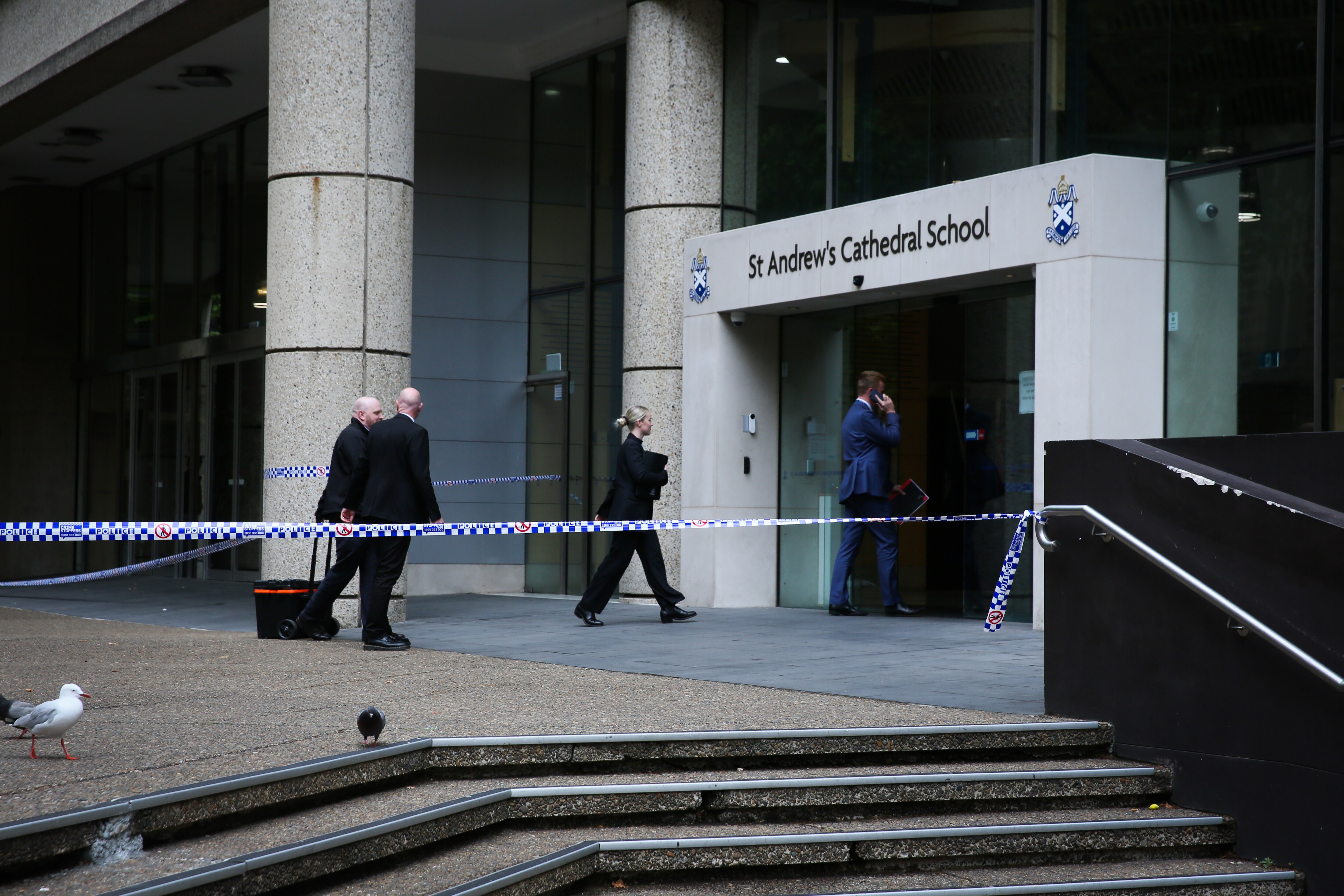 Detectives enter St Andrew's Cathedral School