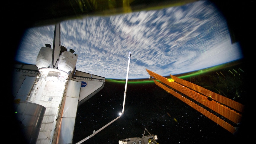 The Southern Lights, as seen from the International Space Station