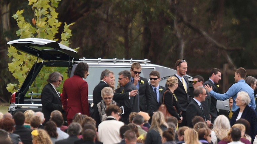 Mourners gather at Stephanie Scott's funeral