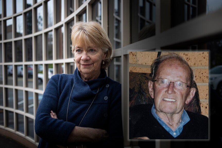 Cheryl Weily and photo of her father Richard.