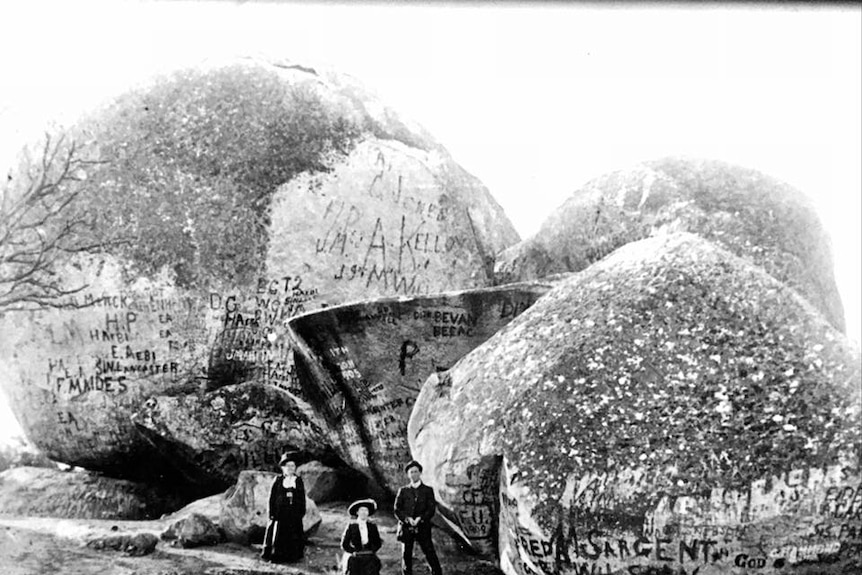 Old photo of Sisters Rocks