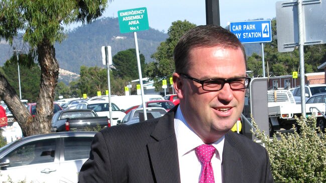 The Tasmanian Premier David Bartlett leaving for COAG