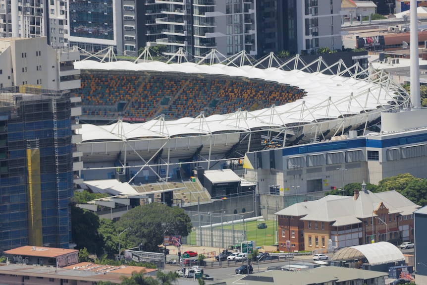 The Gabba stadium in February 2032 ahead of $7.2 billion redevelopment ahead of the 2032 Brisbane Olympic and Paralympic Games