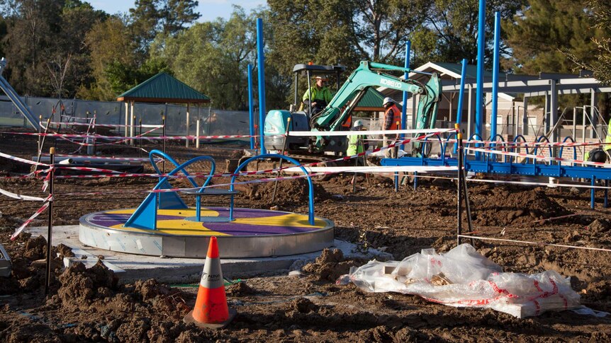 Playground in construction