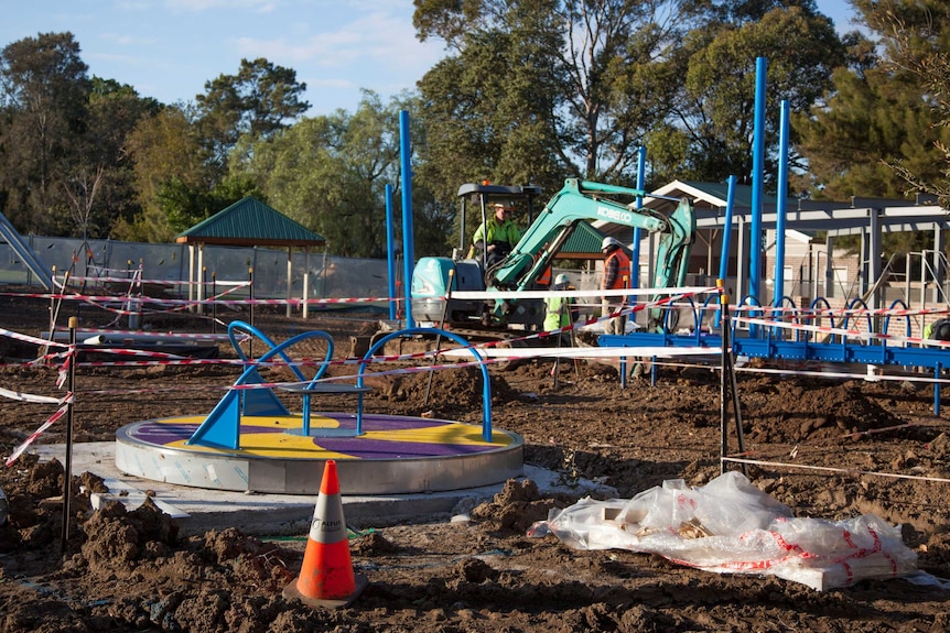 Playground in construction