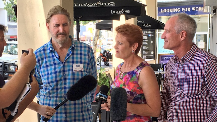 One Nation leader Senator Pauline Hanson and her candidate for the Queensland seat of Nicklin, Steven Ford