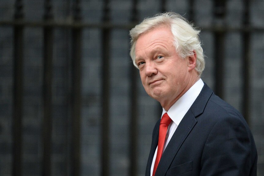 David Davis arrives at 10 Downing Street.