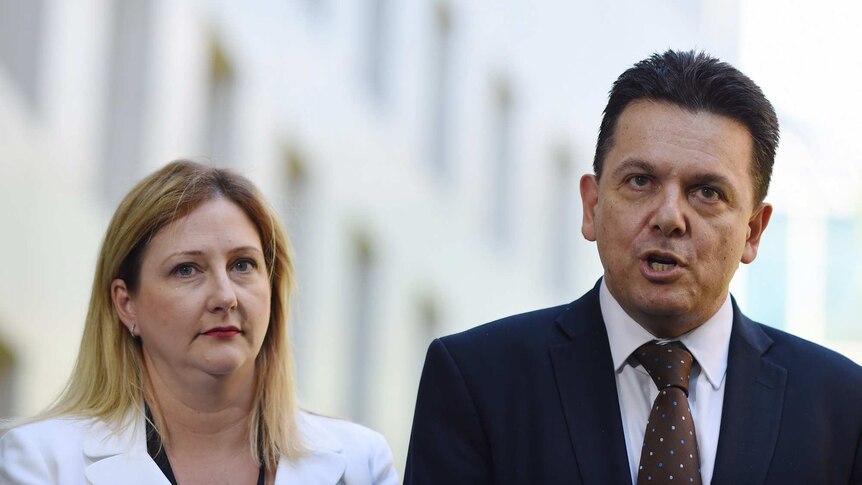 L to R: Rebekha Sharkie and Nick Xenophon
