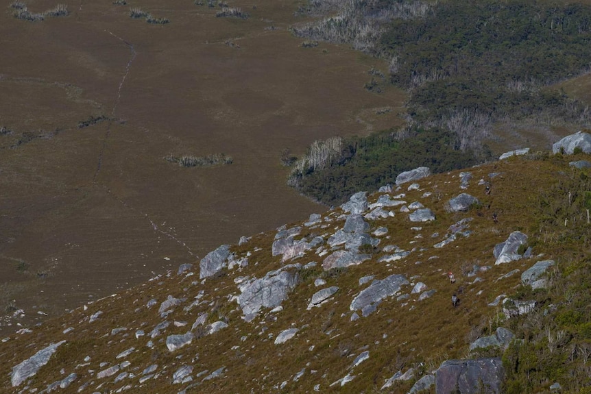 A long climb at the start of the Western Arthur Range.