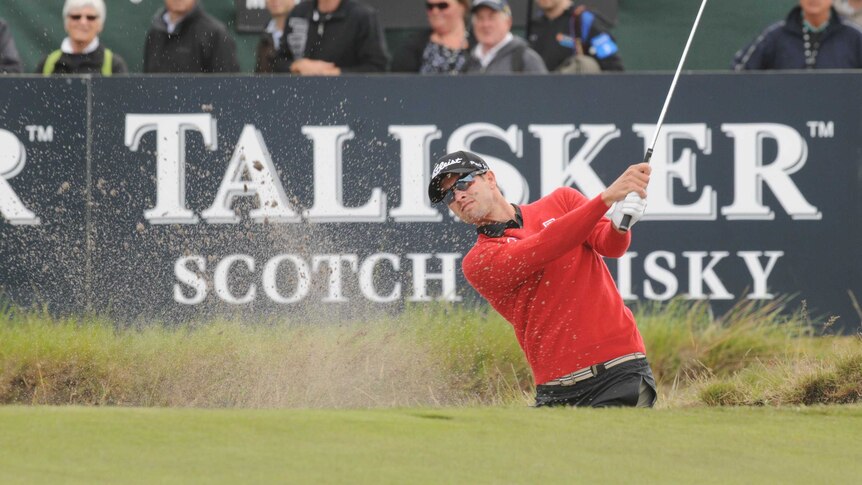 Scott escapes the bunker at Australian Masters