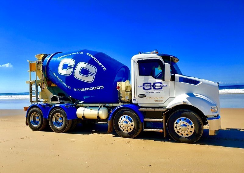 Truck pours concrete onto Sunshine Coast beach after getting bogged in