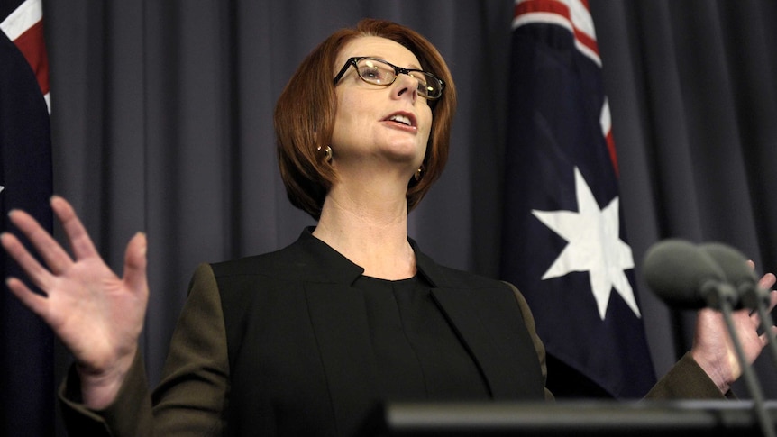 Julia Gillard announces her resignation.