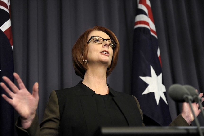 Julia Gillard announces her resignation.