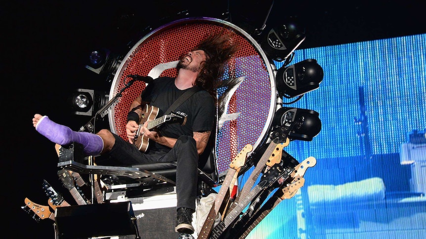 Foo Fighters frontman Dave Grohl plays a gig in Washington DC