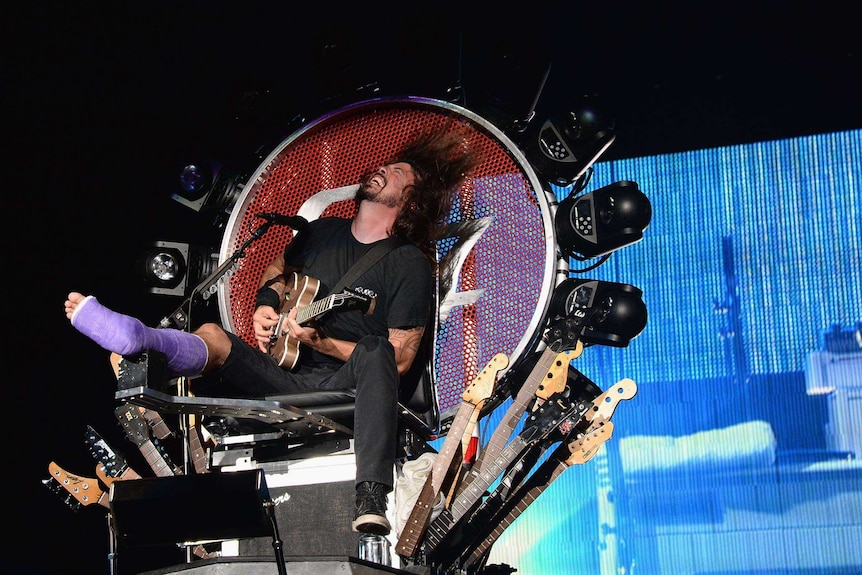 Foo Fighters frontman Dave Grohl plays a gig in Washington DC