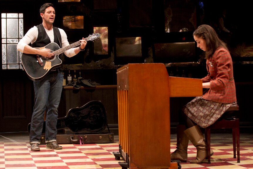 Steve Kazee and Cristin Milioti star in the Broadway musical, Once.