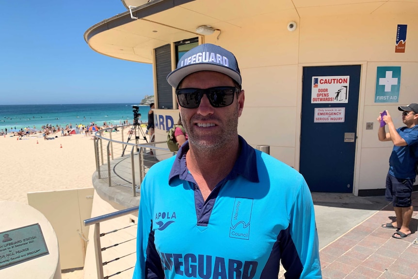 Bruce Hopkins standing outside Bondi surf lifesaving club